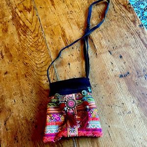 Vibrant Boho sling purse